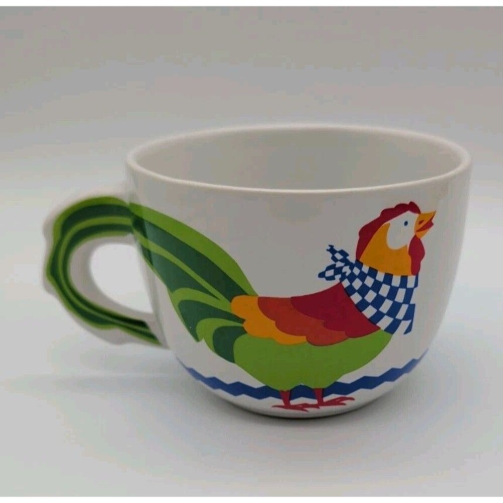 Vintage 1992 Rooster FTD Chicken Soup Chowder Oversized Coffee Mug Decor Planter